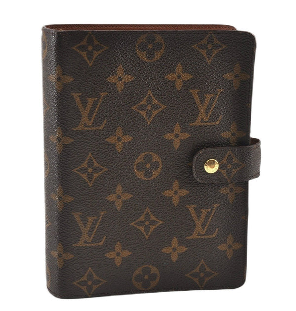 Authentic Louis Vuitton Monogram Agenda MM Notebook Cover R20004 LV 7374F