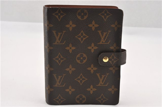 Authentic Louis Vuitton Monogram Agenda MM Notebook Cover R20004 LV 7374F