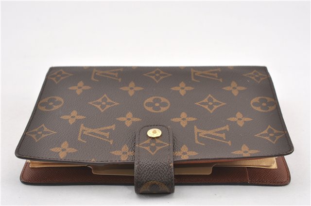 Authentic Louis Vuitton Monogram Agenda MM Notebook Cover R20004 LV 7374F