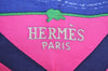 Authentic HERMES Carre 90 Scarf "RAFALES" Silk Navy 7375G