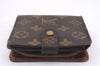 Authentic Louis Vuitton Monogram Compact Zip Bifold Wallet Purse M61667 LV 7377D