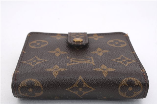 Authentic Louis Vuitton Monogram Compact Zip Bifold Wallet Purse M61667 LV 7377D