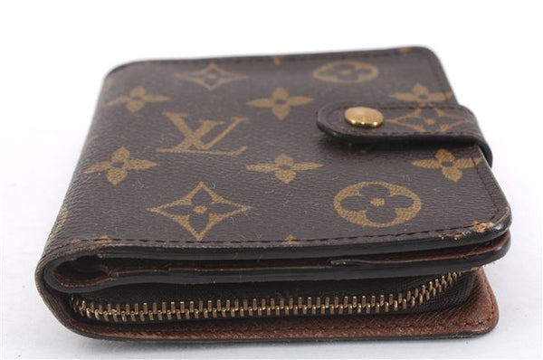 Authentic Louis Vuitton Monogram Compact Zip Bifold Wallet Purse M61667 LV 7377D