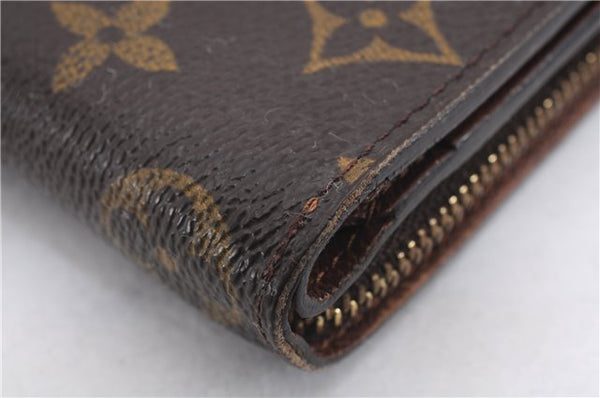 Authentic Louis Vuitton Monogram Compact Zip Bifold Wallet Purse M61667 LV 7377D