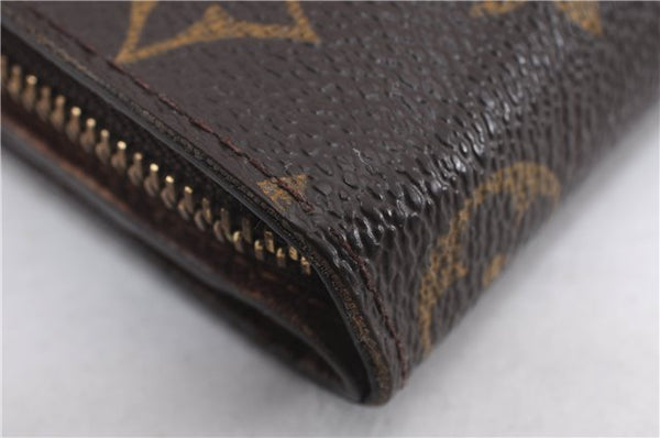 Authentic Louis Vuitton Monogram Compact Zip Bifold Wallet Purse M61667 LV 7377D