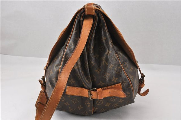 Authentic Louis Vuitton Monogram Saumur 43 Shoulder Cross Bag M42252 LV 7377F