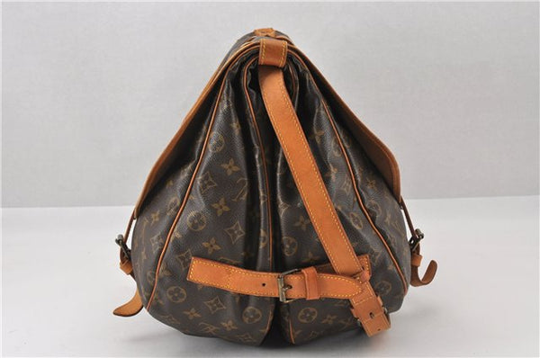 Authentic Louis Vuitton Monogram Saumur 43 Shoulder Cross Bag M42252 LV 7377F