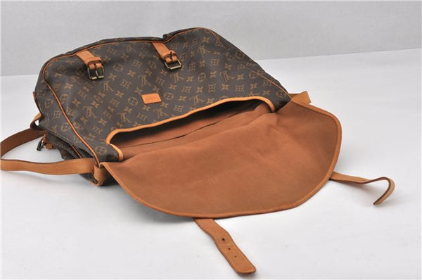 Authentic Louis Vuitton Monogram Saumur 43 Shoulder Cross Bag M42252 LV 7377F