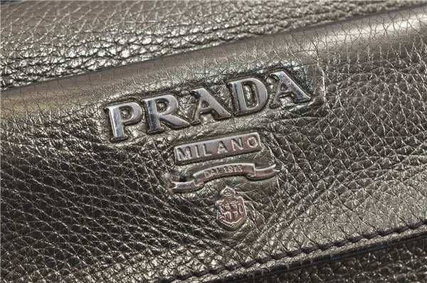 Authentic PRADA Leather Shoulder Hand Bag Purse Gold 7379C