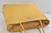 Authentic PRADA Nylon Shoulder Tote Bag Purse Yellow 7380C