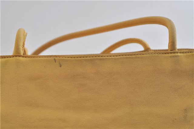 Authentic PRADA Nylon Shoulder Tote Bag Purse Yellow 7380C