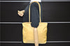 Authentic PRADA Nylon Shoulder Tote Bag Purse Yellow 7380C