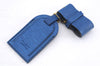Authentic Louis Vuitton Epi Name tag Handle Holder Black Blue 10Set LV 7380D