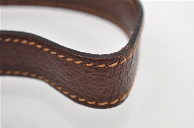 Authentic GUCCI Vintage Clutch Hand Bag Purse Leather Brown 7380F