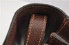 Authentic GUCCI Vintage Clutch Hand Bag Purse Leather Brown 7380F