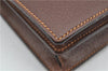 Authentic GUCCI Vintage Clutch Hand Bag Purse Leather Brown 7380F