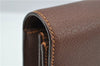 Authentic GUCCI Vintage Clutch Hand Bag Purse Leather Brown 7380F
