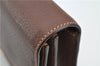 Authentic GUCCI Vintage Clutch Hand Bag Purse Leather Brown 7380F