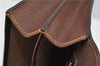 Authentic GUCCI Vintage Clutch Hand Bag Purse Leather Brown 7380F