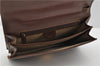 Authentic GUCCI Vintage Clutch Hand Bag Purse Leather Brown 7380F