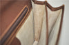 Authentic GUCCI Vintage Clutch Hand Bag Purse Leather Brown 7380F