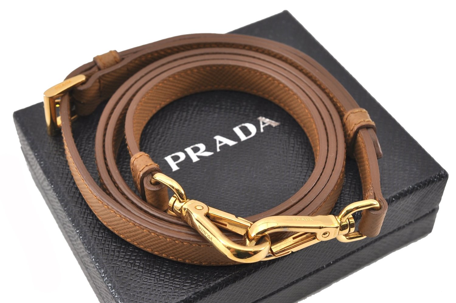 Authentic PRADA Saffiano Leather Shoulder Strap 46.5-50.4