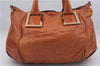 Authentic Chloe Ethel 2Way Shoulder Cross Body Hand Bag Leather Brown 7388D