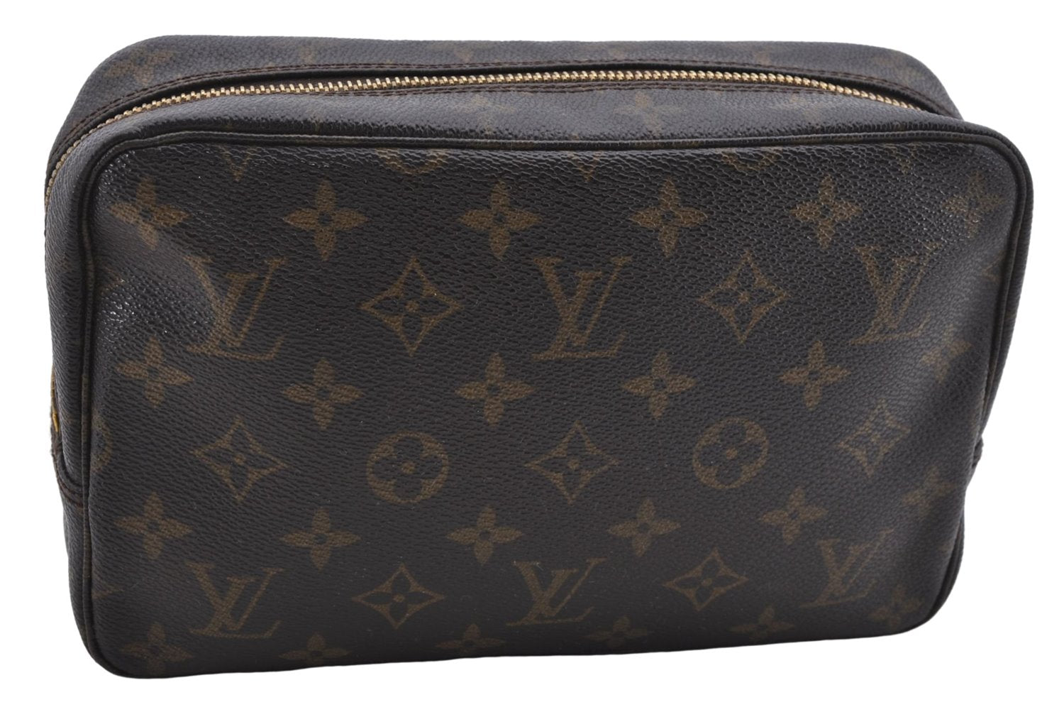 Auth Louis Vuitton Monogram Trousse Toilette 23 Clutch Hand Bag M47524 LV 7389D
