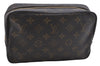 Auth Louis Vuitton Monogram Trousse Toilette 23 Clutch Hand Bag M47524 LV 7389D