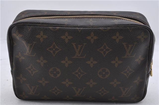 Auth Louis Vuitton Monogram Trousse Toilette 23 Clutch Hand Bag M47524 LV 7389D
