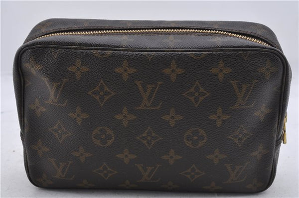 Auth Louis Vuitton Monogram Trousse Toilette 23 Clutch Hand Bag M47524 LV 7389D
