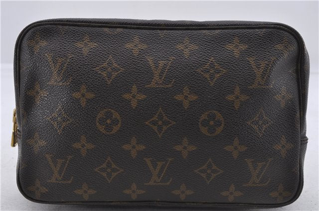Auth Louis Vuitton Monogram Trousse Toilette 23 Clutch Hand Bag M47524 LV 7389D