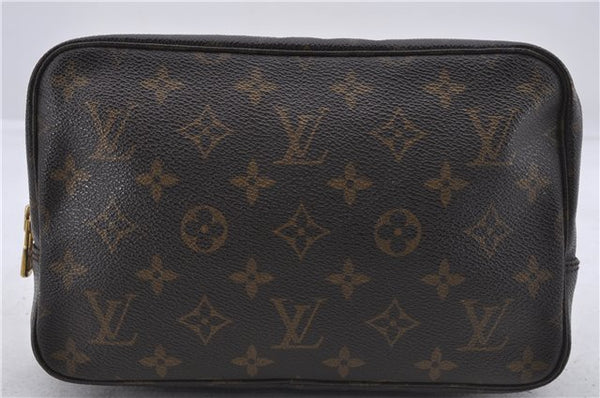 Auth Louis Vuitton Monogram Trousse Toilette 23 Clutch Hand Bag M47524 LV 7389D