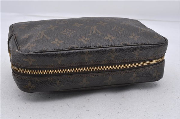 Auth Louis Vuitton Monogram Trousse Toilette 23 Clutch Hand Bag M47524 LV 7389D