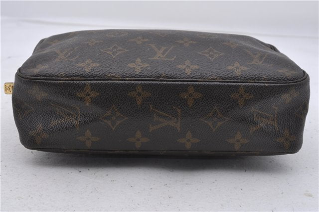 Auth Louis Vuitton Monogram Trousse Toilette 23 Clutch Hand Bag M47524 LV 7389D