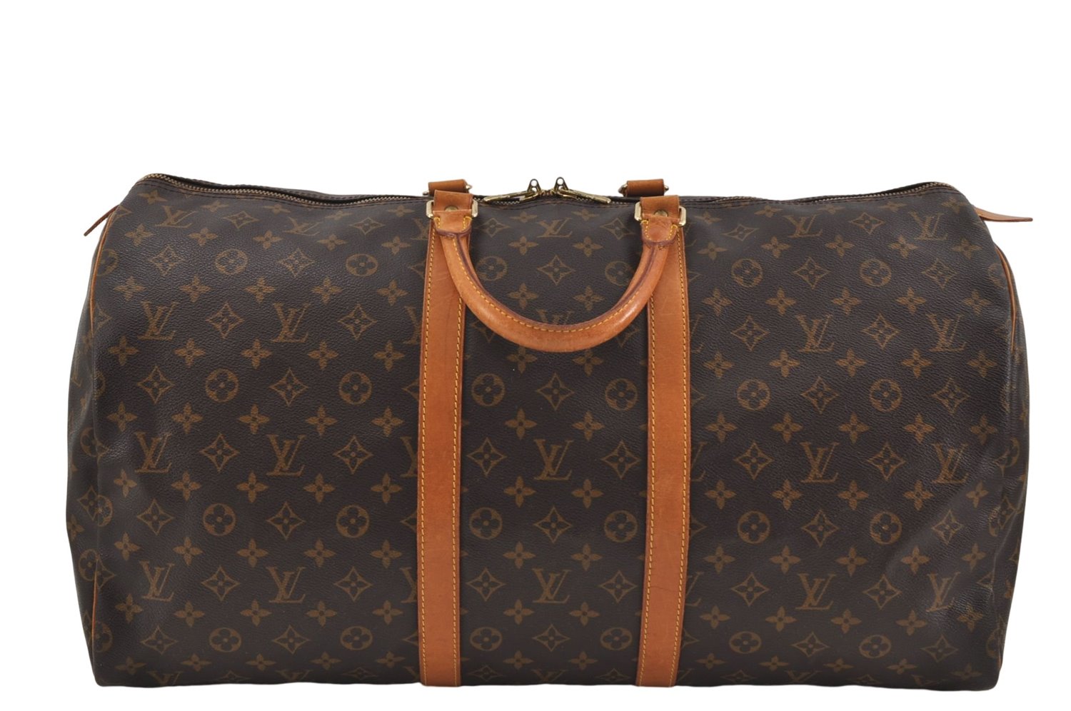 Authentic Louis Vuitton Monogram Keepall 55 Travel Boston Bag M41424 LV 7392D