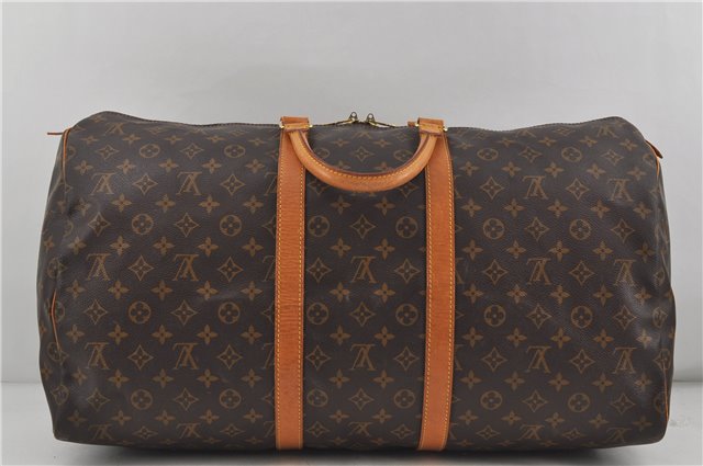 Authentic Louis Vuitton Monogram Keepall 55 Travel Boston Bag M41424 LV 7392D