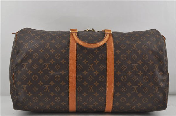 Authentic Louis Vuitton Monogram Keepall 55 Travel Boston Bag M41424 LV 7392D