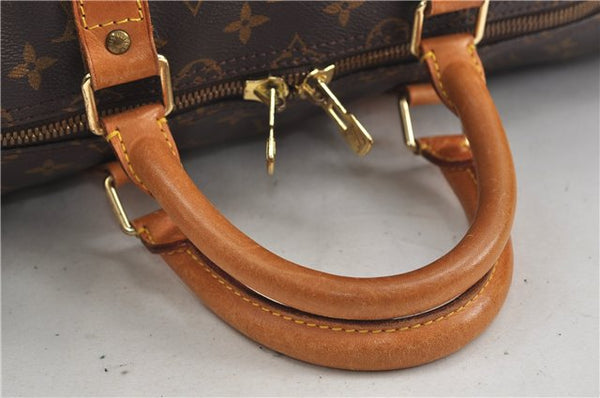 Authentic Louis Vuitton Monogram Keepall 55 Travel Boston Bag M41424 LV 7392D