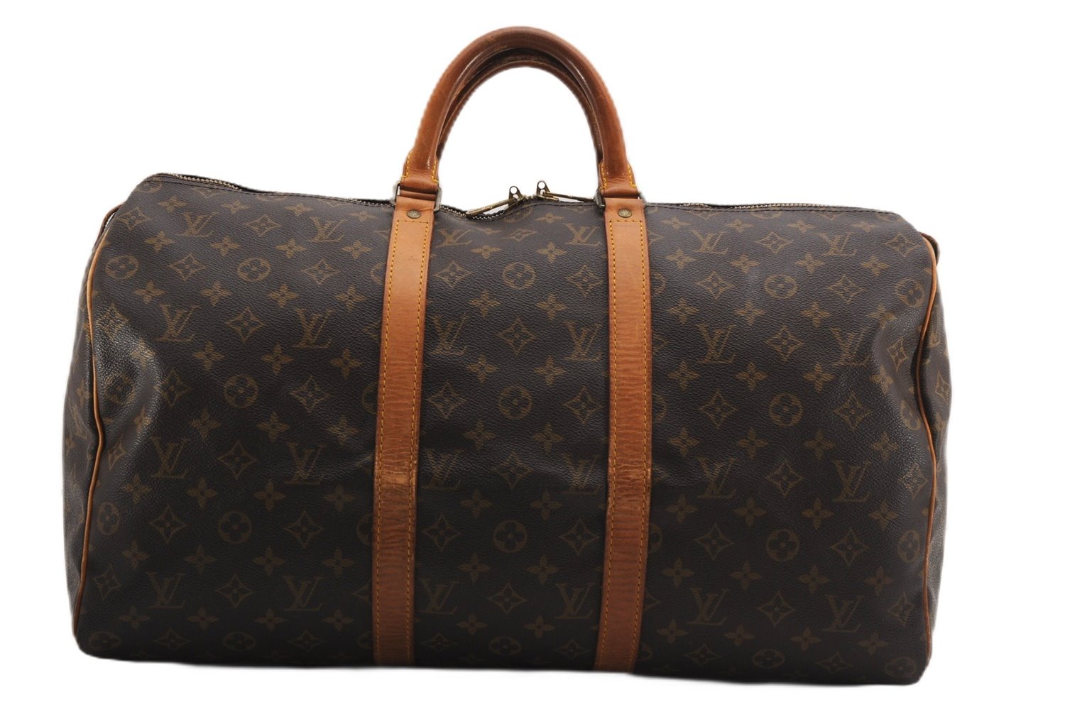 Authentic Louis Vuitton Monogram Keepall 50 Travel Boston Bag M41426 LV 7392F