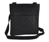 Authentic GUCCI Shoulder Cross Body Bag GG Canvas Leather 27639 Black 7392I