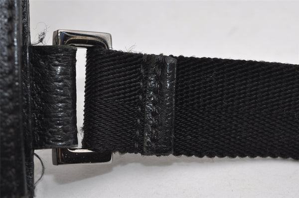 Authentic GUCCI Shoulder Cross Body Bag GG Canvas Leather 27639 Black 7392I