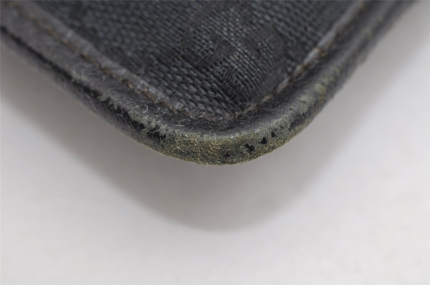 Authentic GUCCI Shoulder Cross Body Bag GG Canvas Leather 27639 Black 7392I