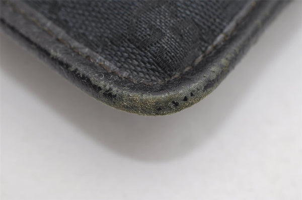 Authentic GUCCI Shoulder Cross Body Bag GG Canvas Leather 27639 Black 7392I