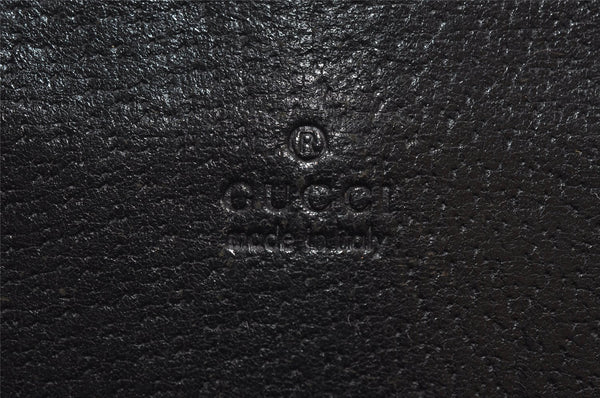 Authentic GUCCI Shoulder Cross Body Bag GG Canvas Leather 27639 Black 7392I