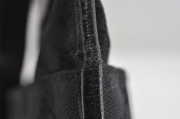 Authentic GUCCI Shoulder Cross Body Bag GG Canvas Leather 27639 Black 7392I