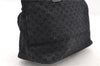 Authentic GUCCI Hand Bag Purse Suede Leather Black 7394C