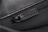 Authentic GUCCI Hand Bag Purse Suede Leather Black 7394C