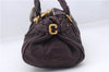 Authentic Chloe Paddington Leather Hand Bag Purple 7394D