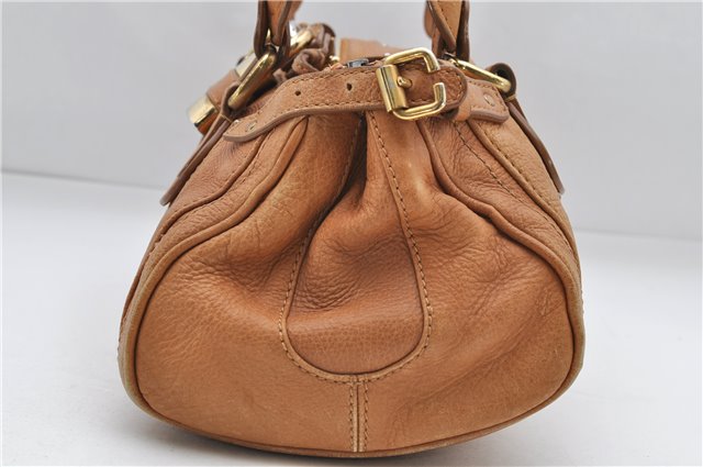 Authentic Chloe Paddington Leather Shoulder Hand Bag Brown 7395D